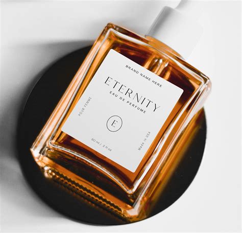 label design for perfume.